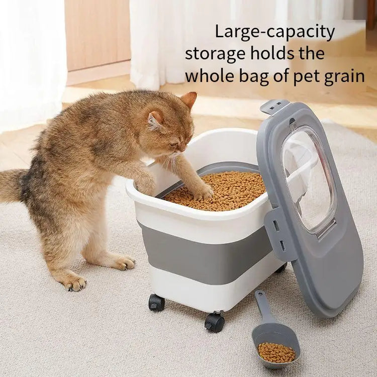 Cat food storage containers