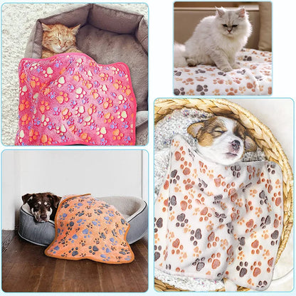 Soft pet blanket – cute paws/elephant pattern, warm & comfy for cats & dogs™