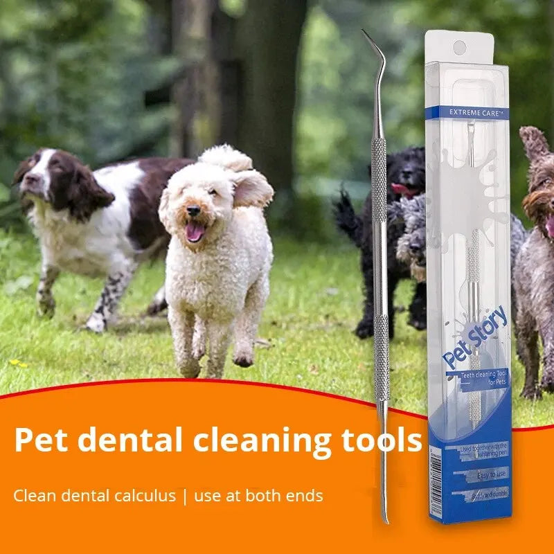 Pet dog tooth cleaner – tartar remover scraper, stainless steel dental pen for fresher breath™