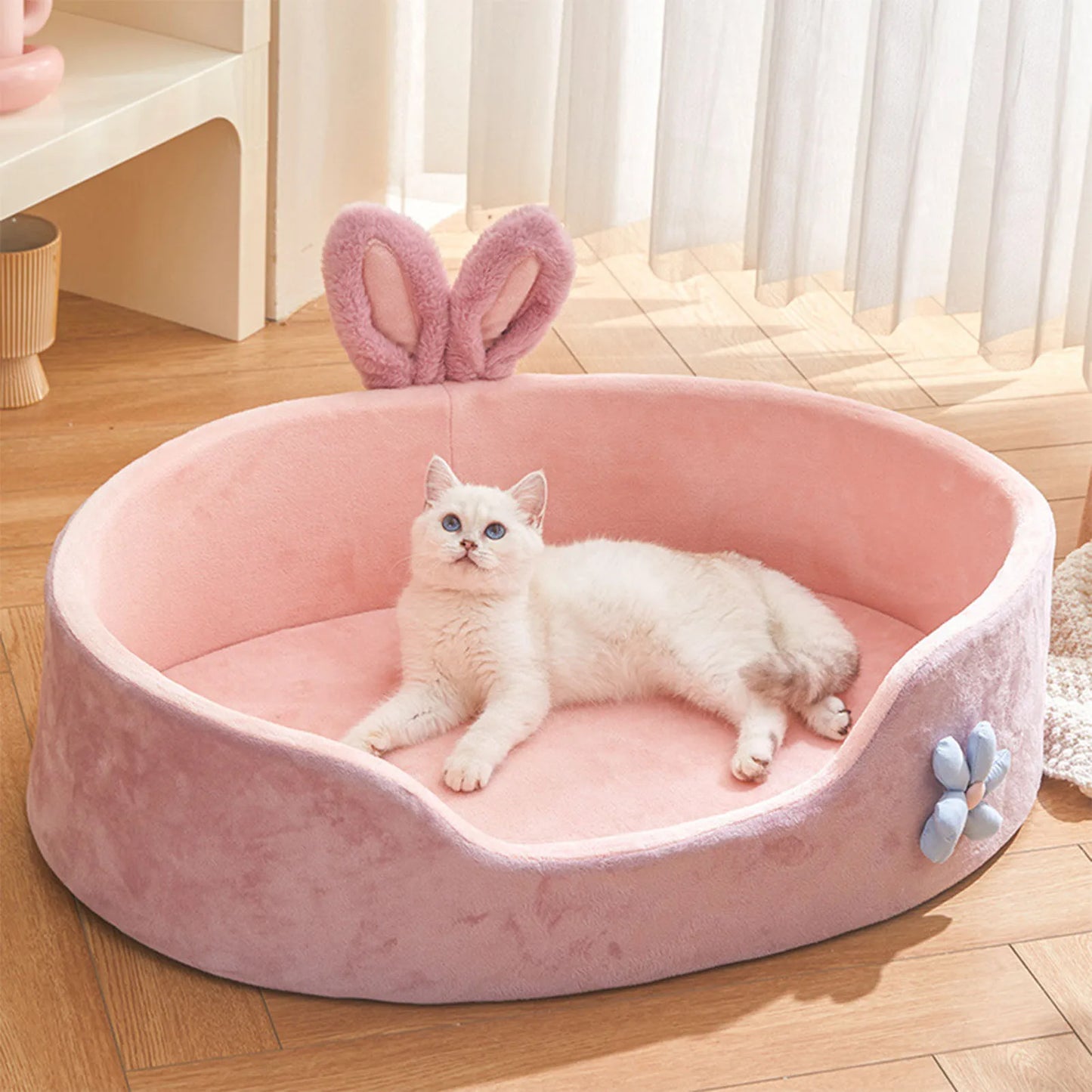 Detachable pet bed – washable, soft & comfortable sleeping bed for dogs & cats, four-season use™