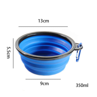 Large Collapsible Silicone Dog Bowl – 350/1000ml Portable Travel Feeder Dish for Pets™