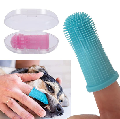 Soft silicone pet toothbrush – finger brush for teeth cleaning & bad breath care in dogs & cats™