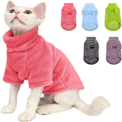 Turtleneck cat sweater – soft winter pullover for hairless cats, Maine-Coon & Chihuahua™