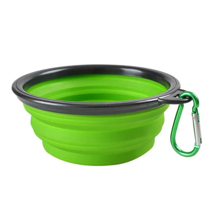 Large Collapsible Silicone Dog Bowl – 350/1000ml Portable Travel Feeder Dish for Pets™