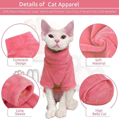 Turtleneck cat sweater – soft winter pullover for hairless cats, Maine-Coon & Chihuahua™