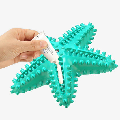 Dog toys – starfish-shaped squeaky chew for training & dental care, ideal for large dogs™