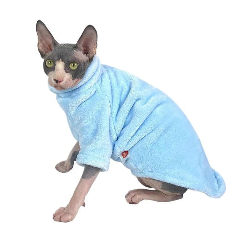 Turtleneck cat sweater – soft winter pullover for hairless cats, Maine-Coon & Chihuahua™