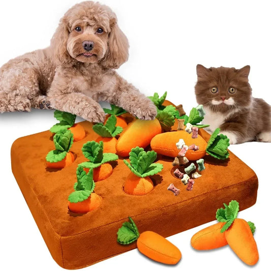 Carrot snuffle mat – interactive puzzle toy for dogs & cats, stress relief chew toy™