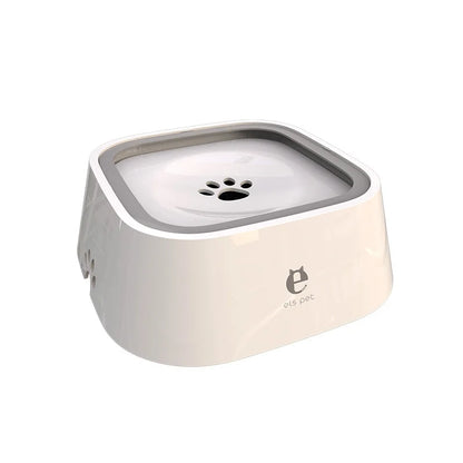 Dog drinking water bowl – spill-proof floating design, non-wetting mouth, plastic anti-over dispenser™