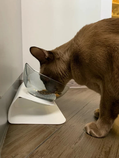 Non-Slip Double Pet Bowl with Stand - Ideal for Cats™