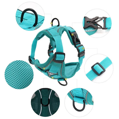 Reflective pet harness – adjustable training vest & leash for small dogs, chihuahua, yorkie™