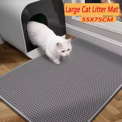 Waterproof Double-Layer Cat Litter Mat - Non-Slip & Washable™