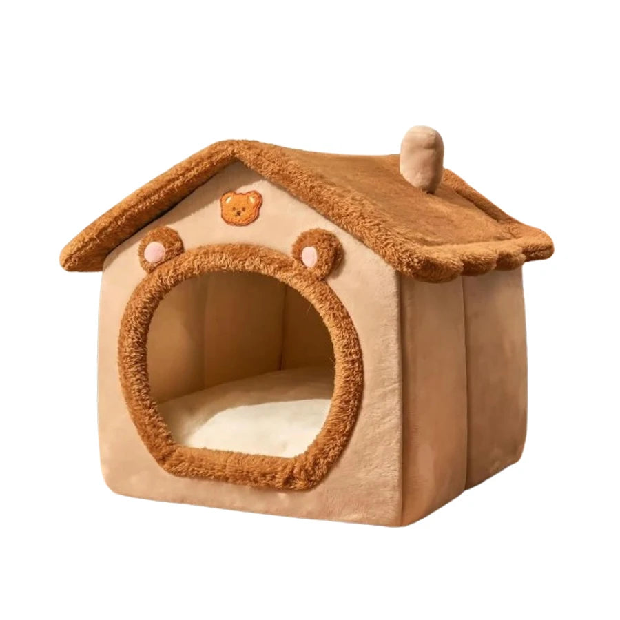 Foldable & Washable Pet House - Cozy Cave Bed for Small Cats & Puppies™