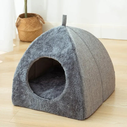 Luxurious Velvet Triangle Cat House™