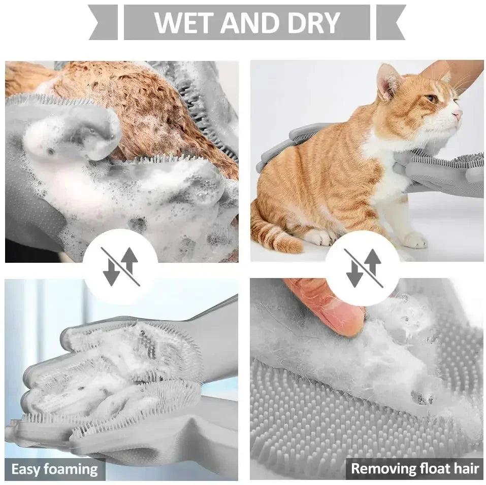 Pet Grooming & Hair Removal Silicone Glove™