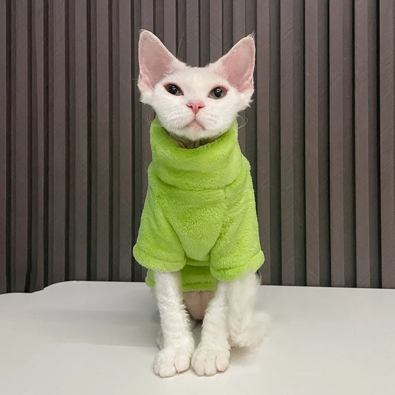 Turtleneck cat sweater – soft winter pullover for hairless cats, Maine-Coon & Chihuahua™