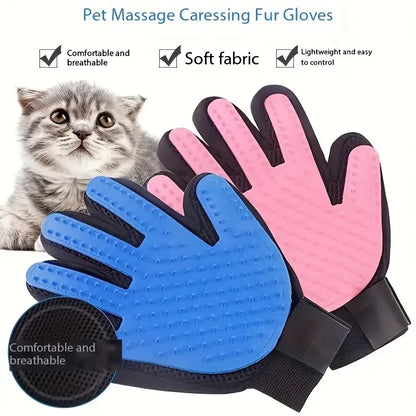 Pet Grooming Glove for Cats & Dogs – Deshedding Brush and Hair Removal ™