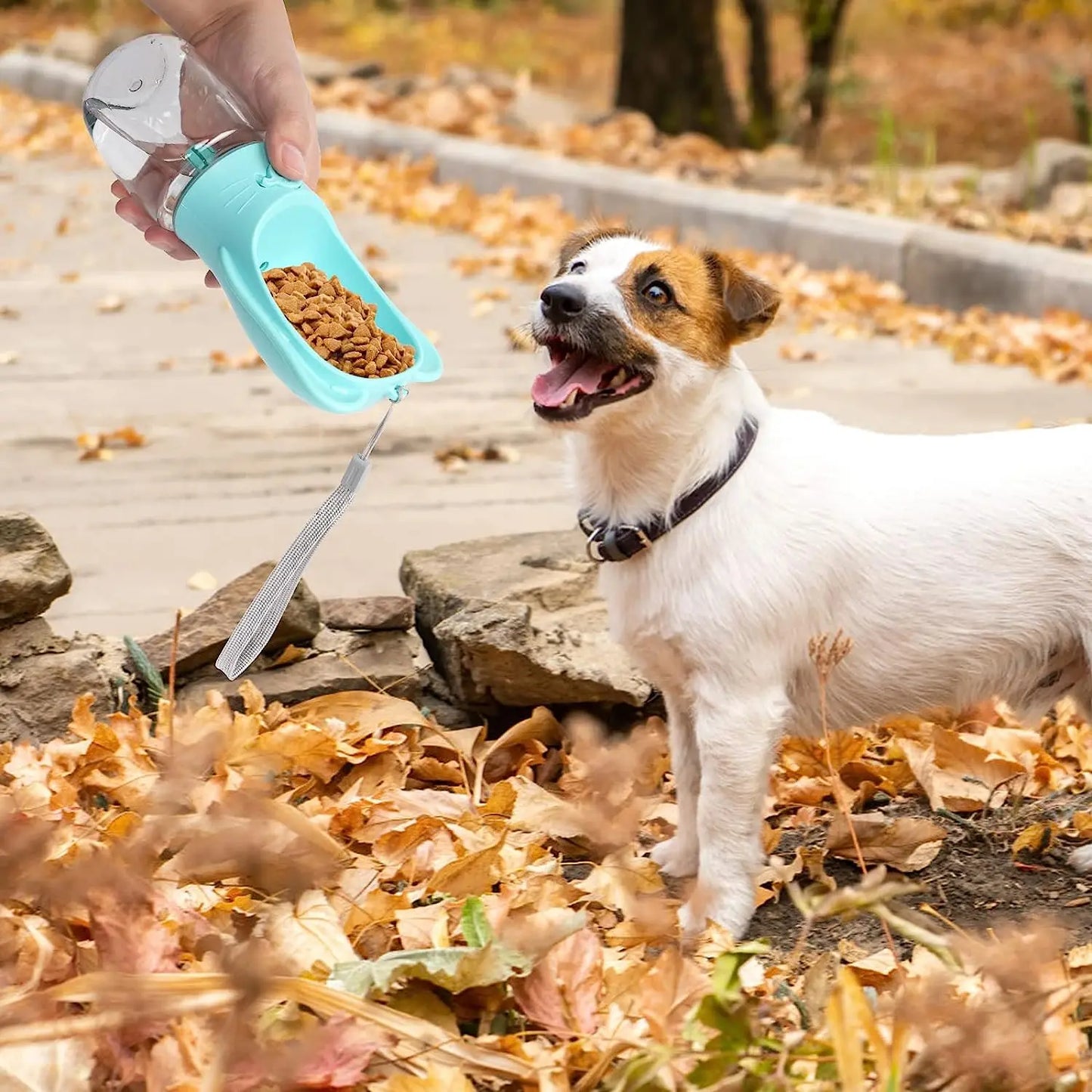 Dog water bottle – leak-proof pet dispenser with detachable food container for travel & hiking™