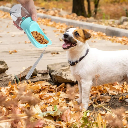 Hundewasserflasche – auslaufsicherer Futterspender mit abnehmbarem Futterbehälter für Reisen & Wandern™