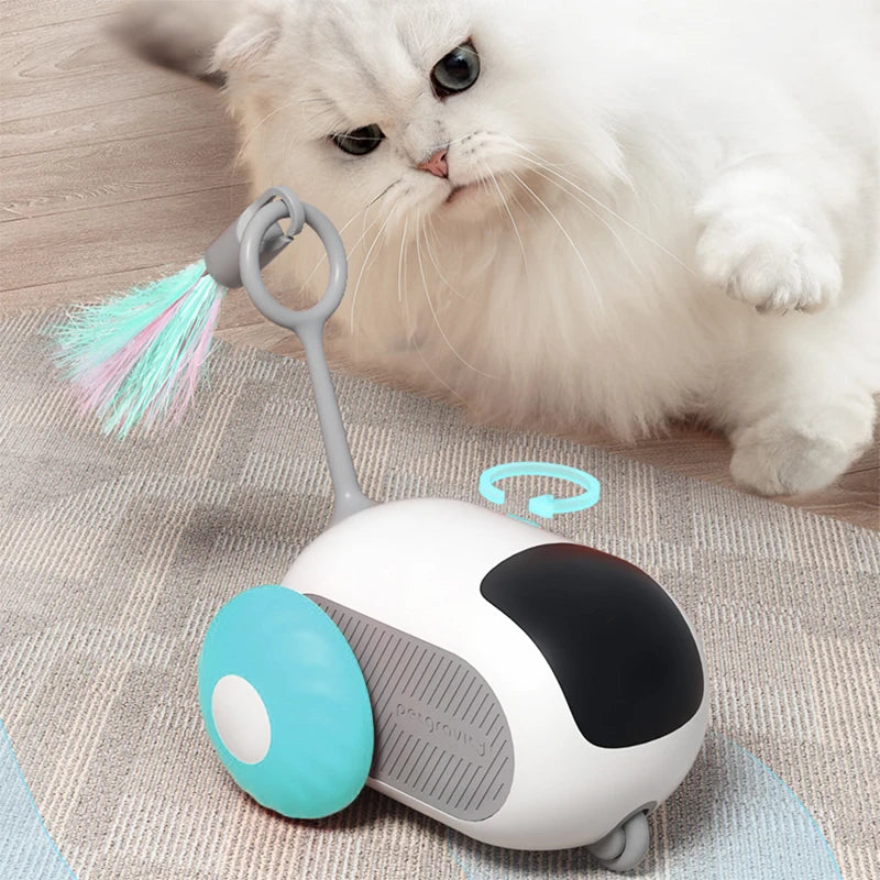 Interactive Remote Control Cat Sports Car Toy with Feathers & Mice™