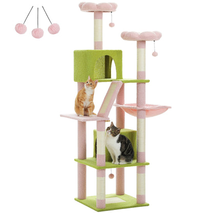 Large cat tree – multi-level plush tower with scratching posts, boards, perches & caves for indoor cats™