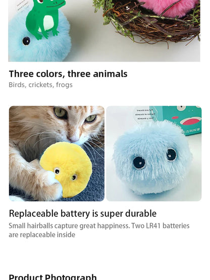 Smart Interactive Cat Toy - Plush Electric Ball mit Catnip & Soundeffekt ™