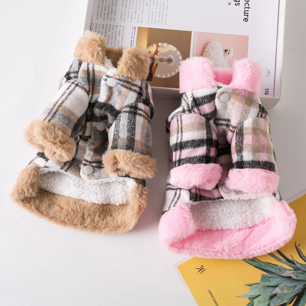 Cozy Winter Pet Jacket with Fur Collar™