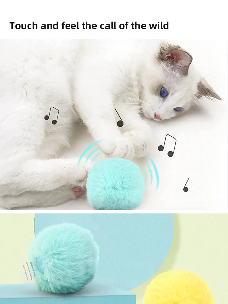 Smart Interactive Cat Toy - Plush Electric Ball mit Catnip & Soundeffekt ™