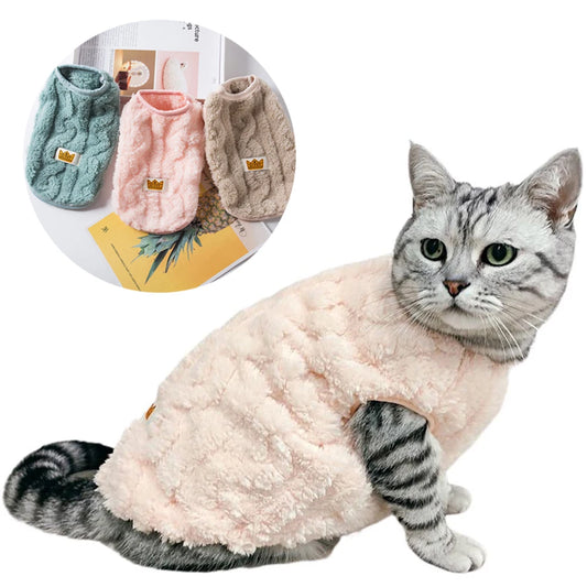 Soft fleece pet sweatshirt – warm autumn/winter jacket for small dogs, kittens & Sphynx cats™