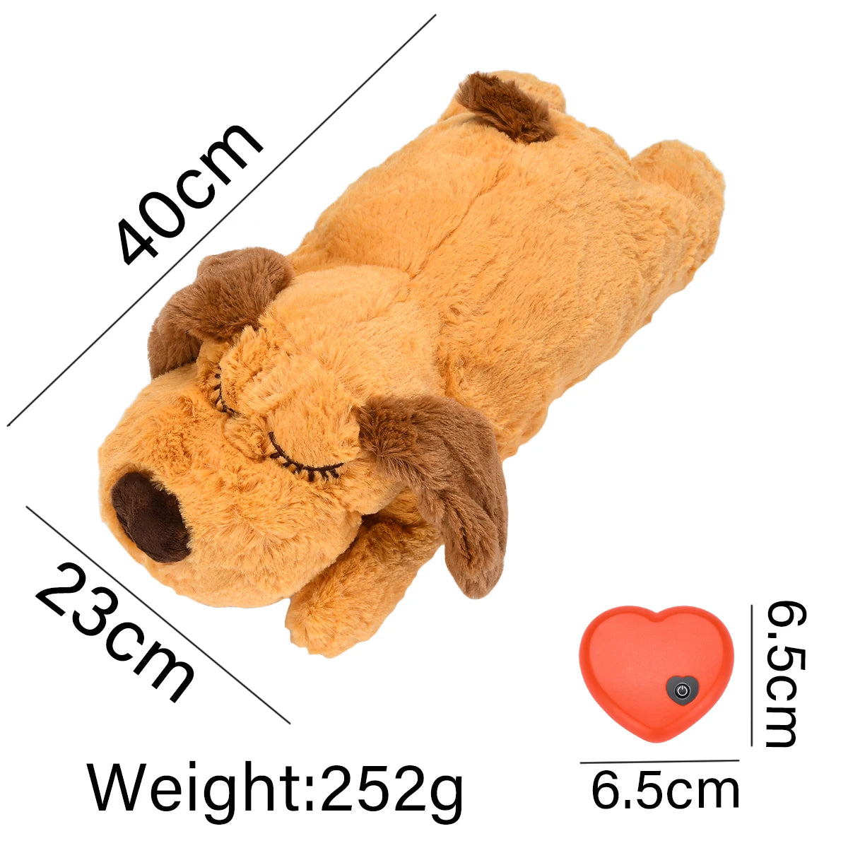 Plush heartbeat puppy toy – anxiety relief & sleep aid, durable chew toy for dogs™