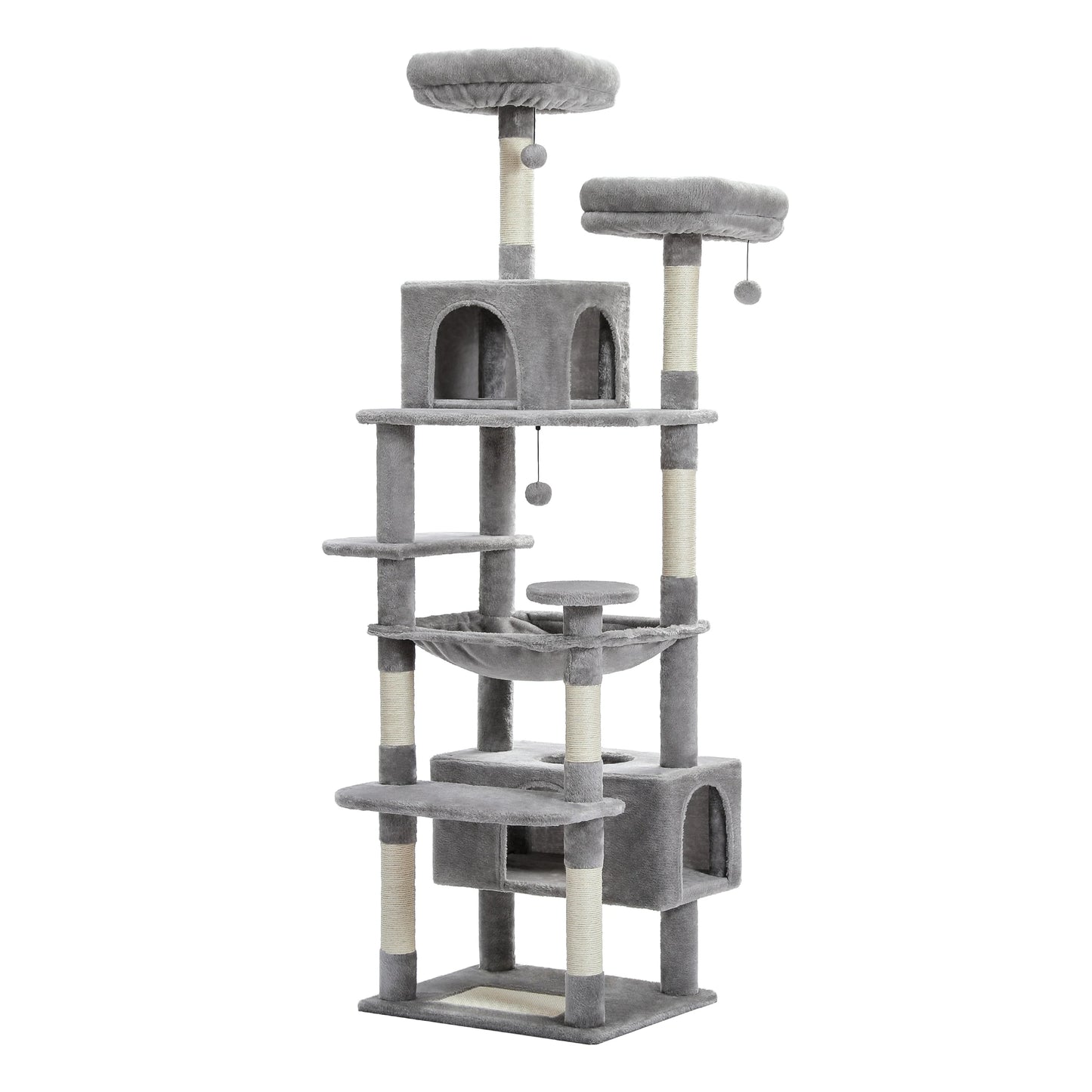 Large cat tree – multi-level plush tower with scratching posts, boards, perches & caves for indoor cats™