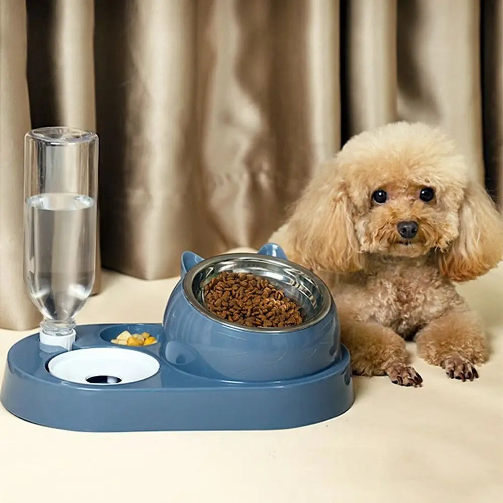 Cat bowl & water dispenser – automatic food container with waterer for pets™