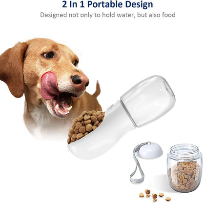 Dog water bottle – leak-proof pet dispenser with detachable food container for travel & hiking™