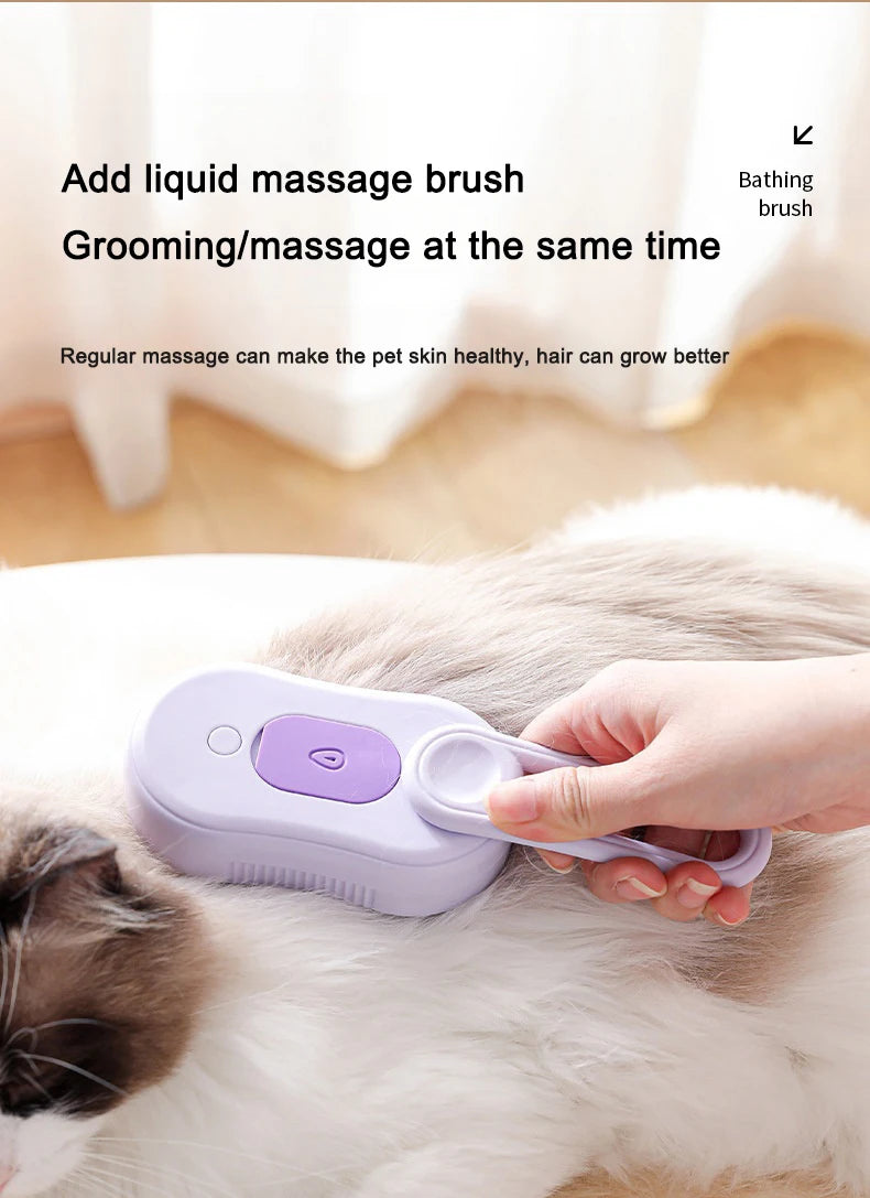 Electric Pet Grooming Brush - Cleaner, Massage & Hair Removal™