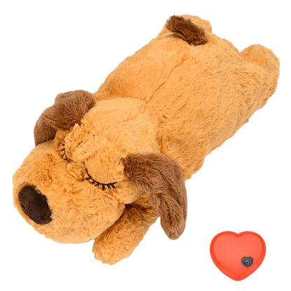 Plush heartbeat puppy toy – anxiety relief & sleep aid, durable chew toy for dogs™