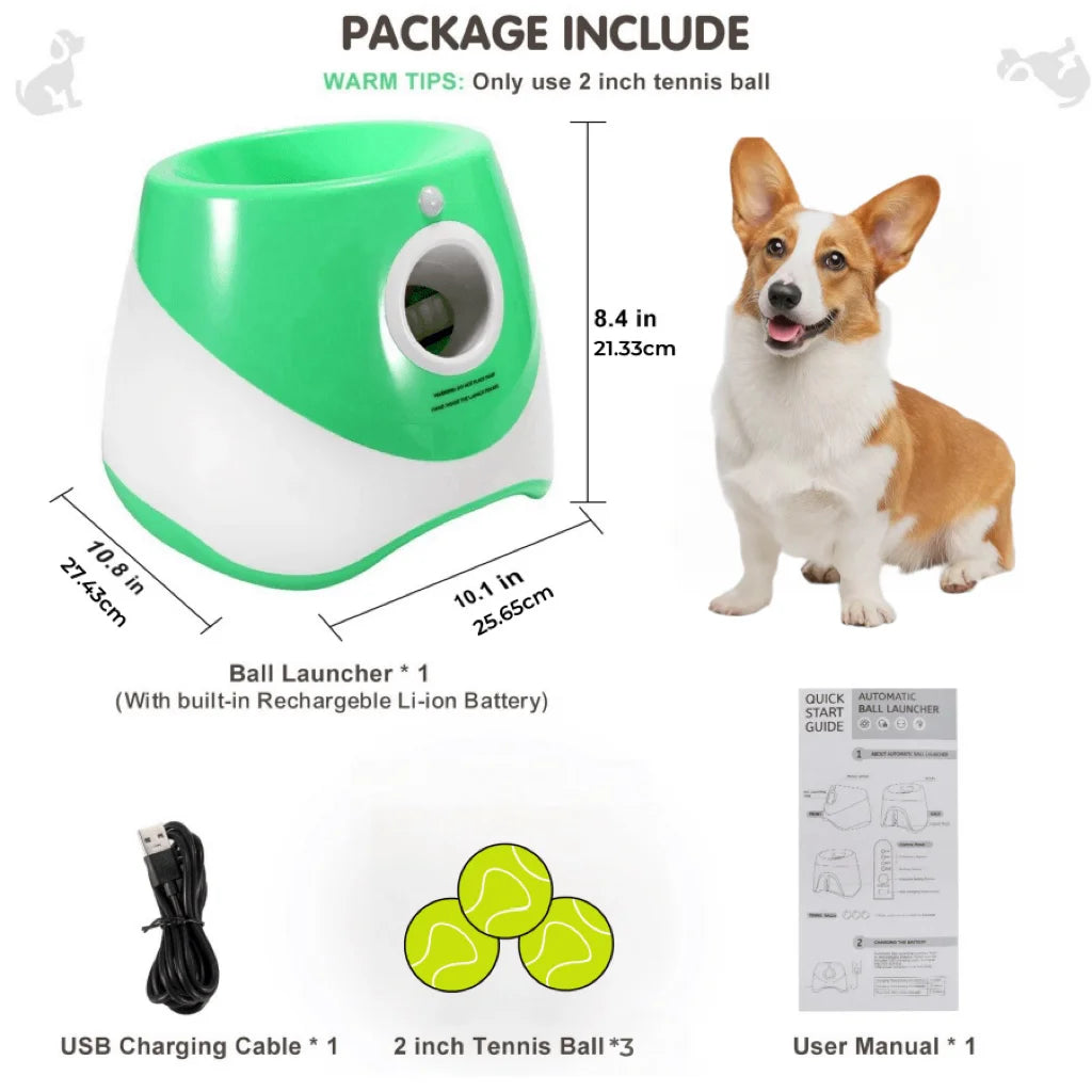 Automatischer Hundewurfgerät – Tenniswurfmaschine mit USB-Ladung für interaktives Spiel™