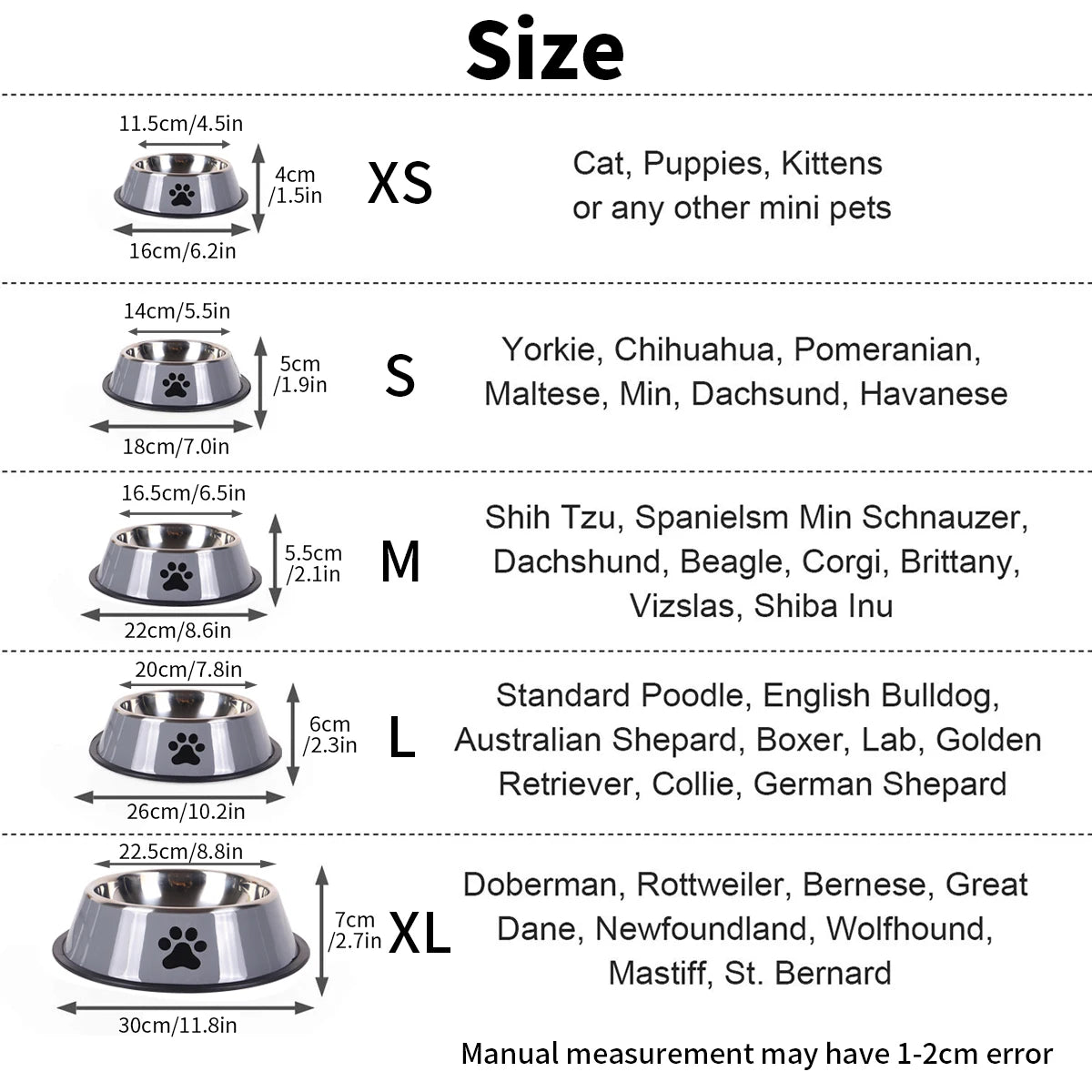 Stainless Steel Pet Bowl – Anti-Fall Food Bowl for Cats & Dogs, Multi-Specification Feeding Bowl™