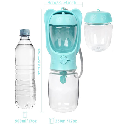 Dog water bottle – leak-proof pet dispenser with detachable food container for travel & hiking™