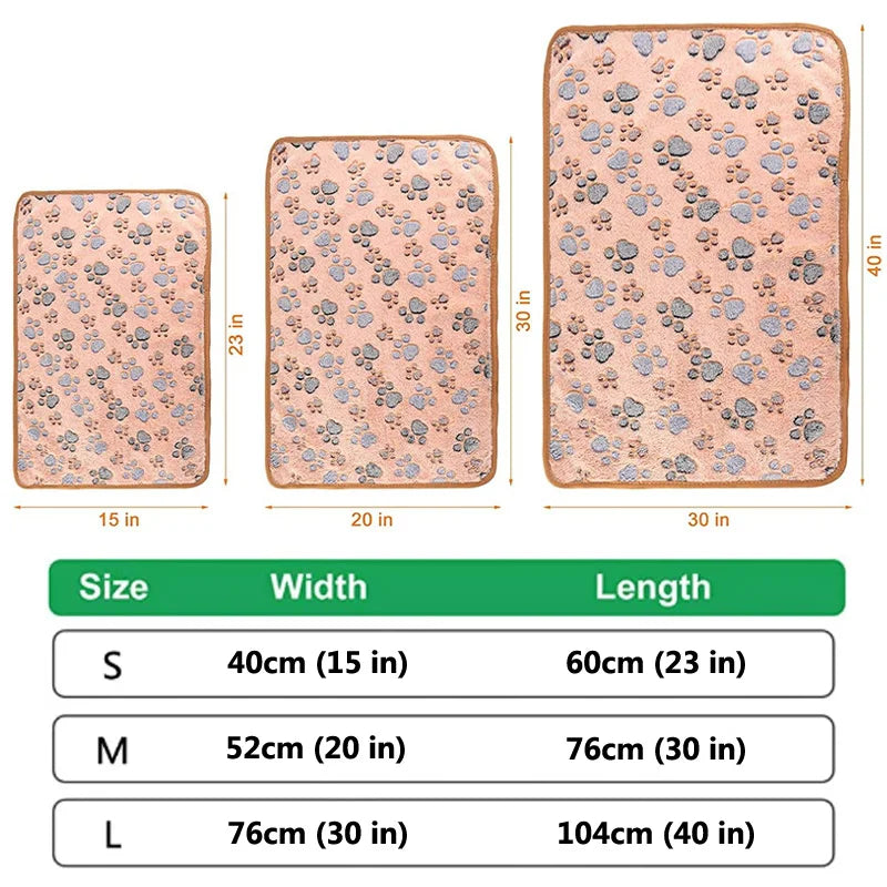 Weiche Haustierdecke – süßes Pfoten-/Elefantenmuster, warm und gemütlich für Katzen und Hunde™