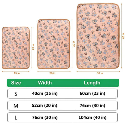 Weiche Haustierdecke – süßes Pfoten-/Elefantenmuster, warm und gemütlich für Katzen und Hunde™