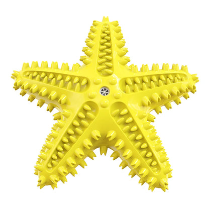 Dog toys – starfish-shaped squeaky chew for training & dental care, ideal for large dogs™