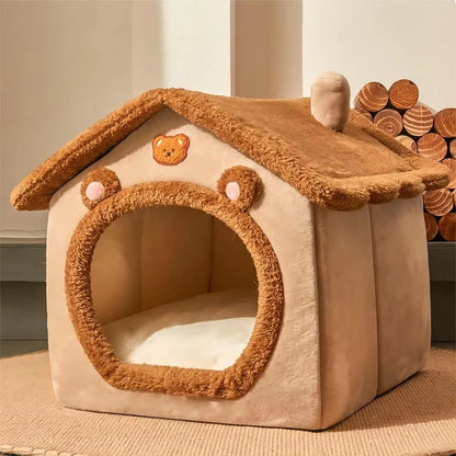 Foldable & Washable Pet House - Cozy Cave Bed for Small Cats & Puppies™