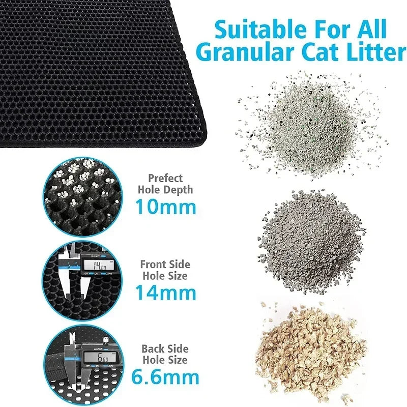 Waterproof Double-Layer Cat Litter Mat - Non-Slip & Washable™