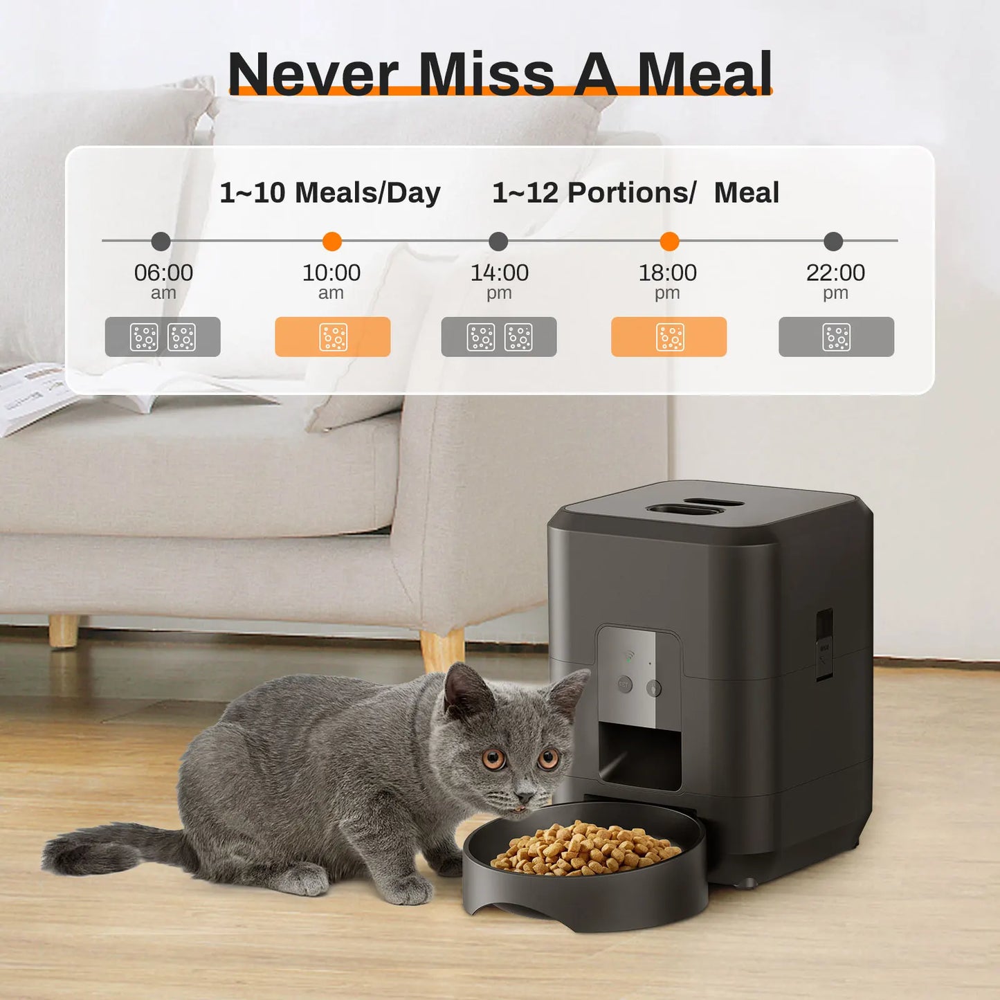 Smart Pet Feeder - Mobile-Controlled Timed Dispenser™