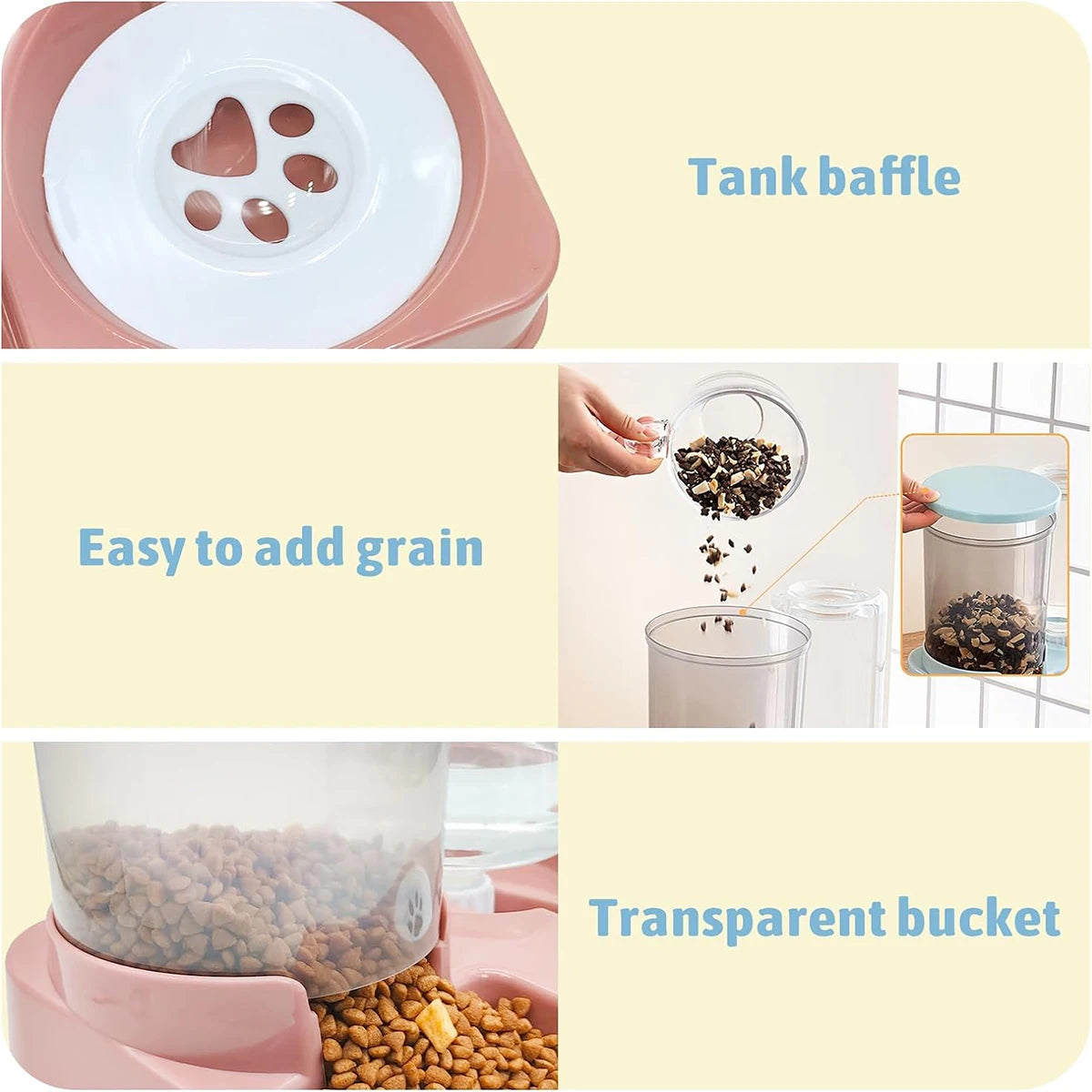 Automatic cat feeder – tilted gravity food & water dispenser set™