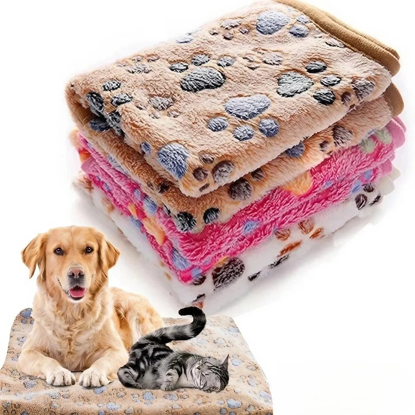 Soft & Fluffy Pet Blanket - Warm Cartoon Mat for Cats and Dogs™