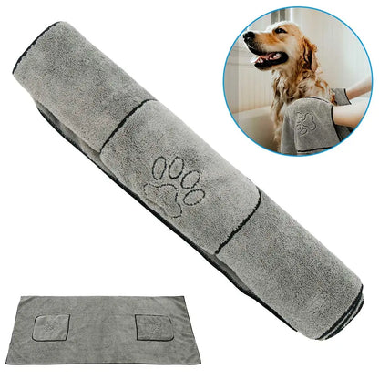 Superabsorbierendes Haustierhandtuch – schnell trocknender Mikrofaser-Bademantel für Hunde & Katzen™