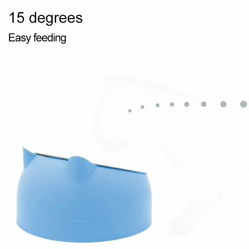 Tilted Stainless Steel Cat Bowl - Cute & Functional Feeder™