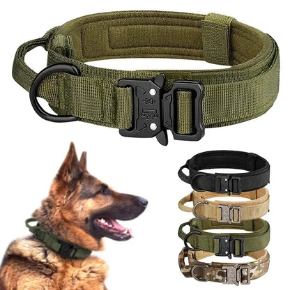 Tactical dog collar – breathable nylon with metal buckle for medium & large dogs™