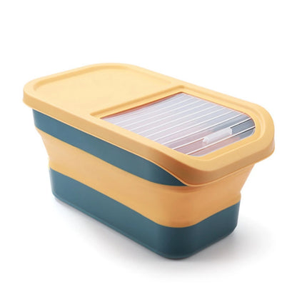 Collapsible pet food storage container – airtight sealing for dry cat & dog food, kitchen grain box™